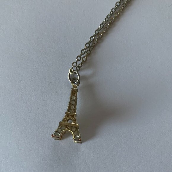 Gold Eiffel Tower Necklace - Picture 1 of 3